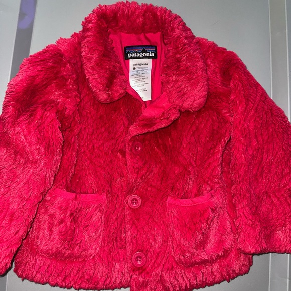 Patagonia Other - Patagonia Kids Bright Pink Fuzzy Jacket
